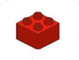 L-W Toys Junior Kostka 2x2 červená